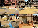 Kathmandu Bhaktapur 10-2 Potters Square At Harvest Time